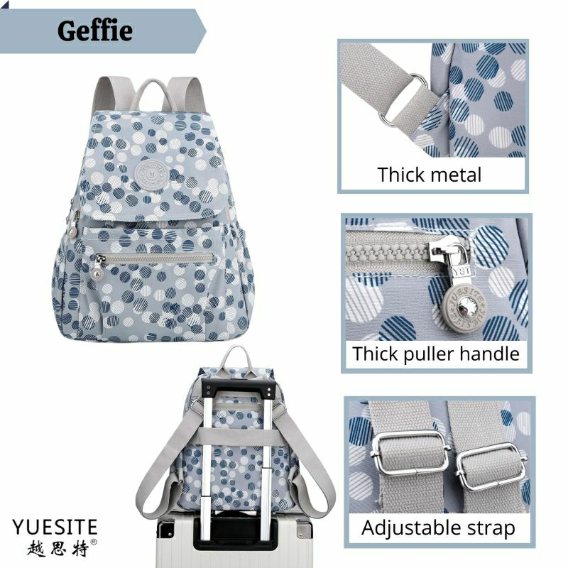 RANSEL WANITA TAS PUNGGUNG YUESITE GEFFIE MEDIUM BACKPACK KOREA STYLE IMPORT