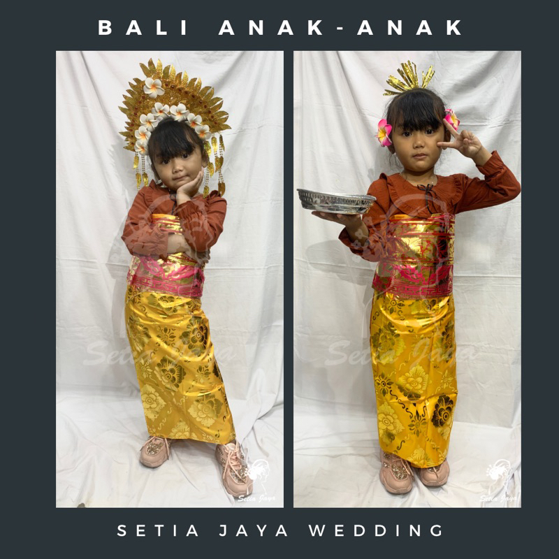 Baju Bali Anak Perempuan/ Tari Pendet Bali/ Aksesories Set Bali
