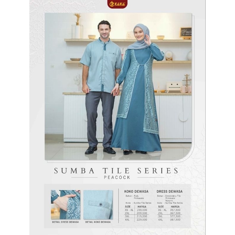 GAMIS IBU TRENDY SARIMBIT KEKE TERBARU 2023 SUMBA TILE SERIES BAHAN EMBROIDERY TILE PRIMAVERA NARUMI
