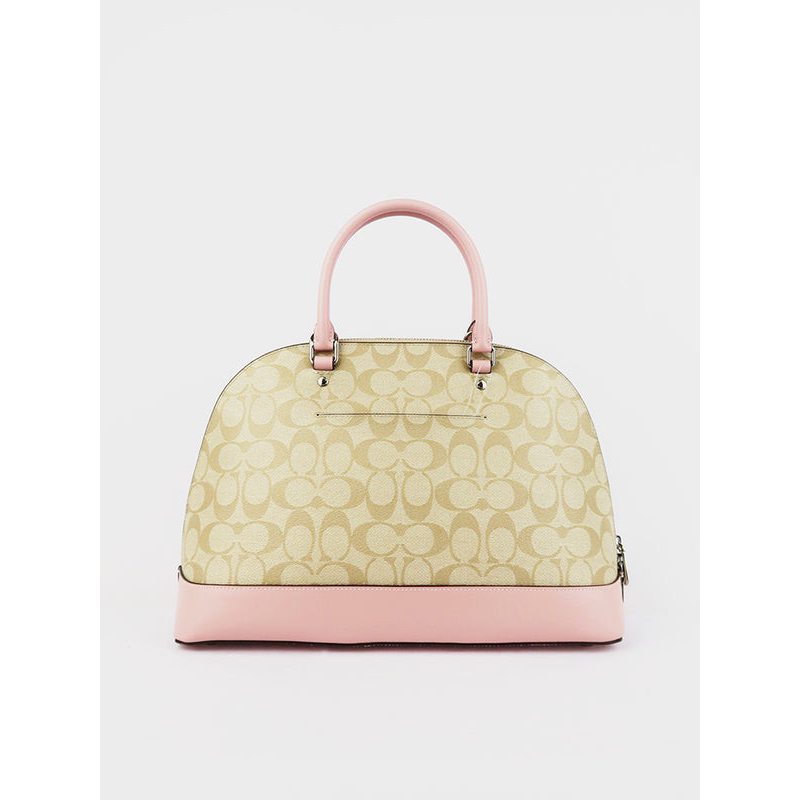 Coach Mini Sierra Satchel In Signature Light Khaki Carnation (C27584)