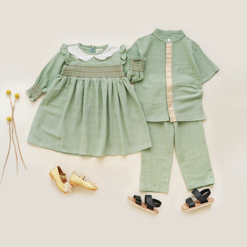 KALUNAKU RAYA Ameera Dress &amp; Azzam Set 1-6thn (READY STOCK)