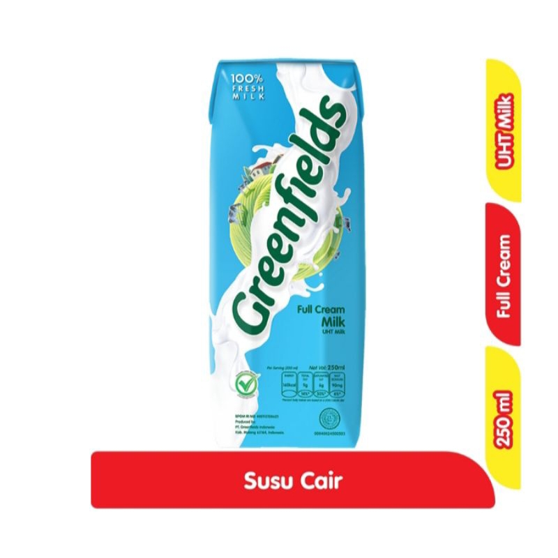 

Greenfields Susu Full Cream,Choco Malt, Strawberry 250ml