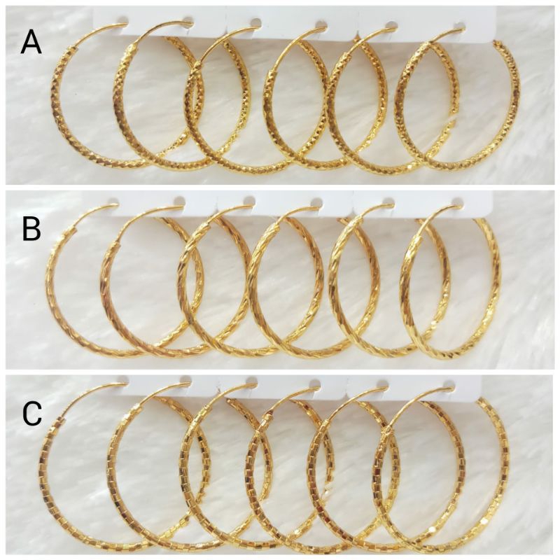 Anting Hoop Anting xuping Dewasa Model bulat