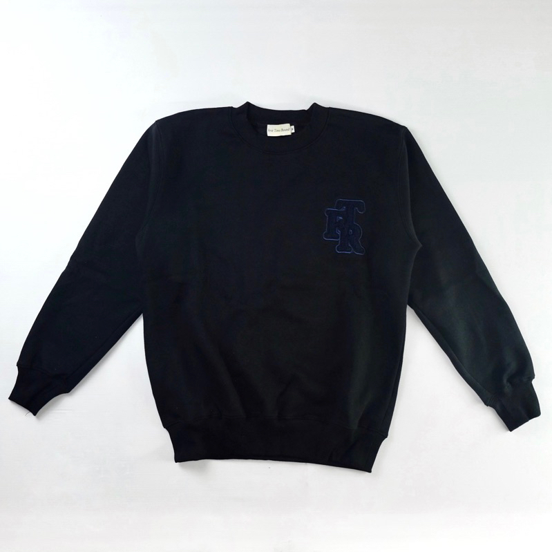 First Time Round - FTR Embroidered Sweatshirt - Black Blue