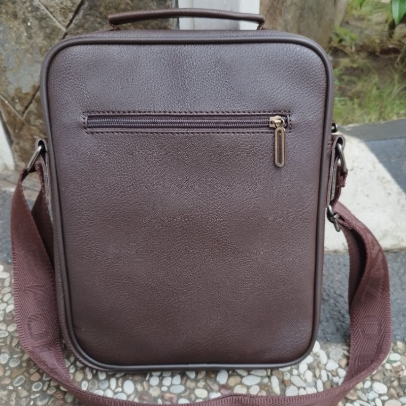 Tas Kantor Pria Kulit Sintetis Premium | Sling Bag Tas Bahu Pria Original Polozada Best Quality