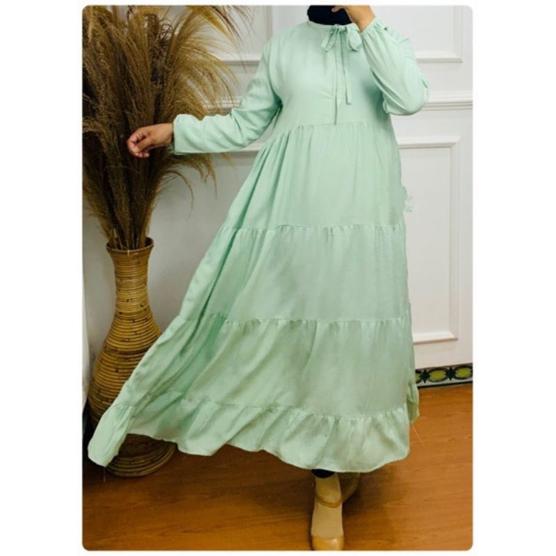 SoJin Midi Dress Rayon Premium Gamis Lebaran Terbaru