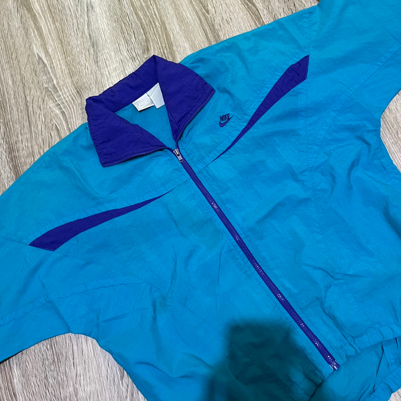Windbreaker N*KE vintage 80’S blue/purple jacket wb parasut vtg 90s
