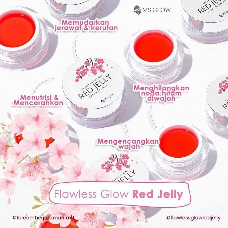 MS GLOW RED JELLY / HANEA RED JELLY GLOWING SKIN BPOM ORIGINAL