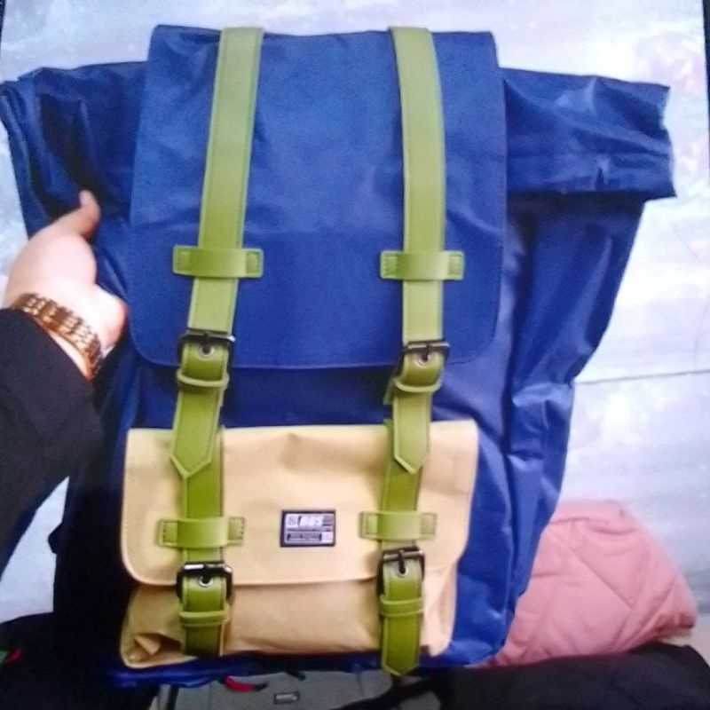 tas ransel pria wanita warna biru