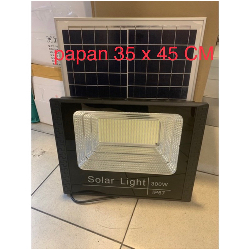 Lampu Sorot Led Solar Panel 300 Watt 300W Tenaga Surya Papan Solar