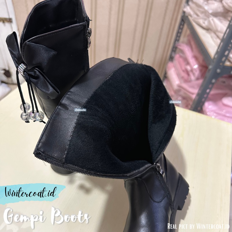 Kids knee boots import winter gempi sepatu anak tinggi fashionable korea style cewek perempuan high fashion show