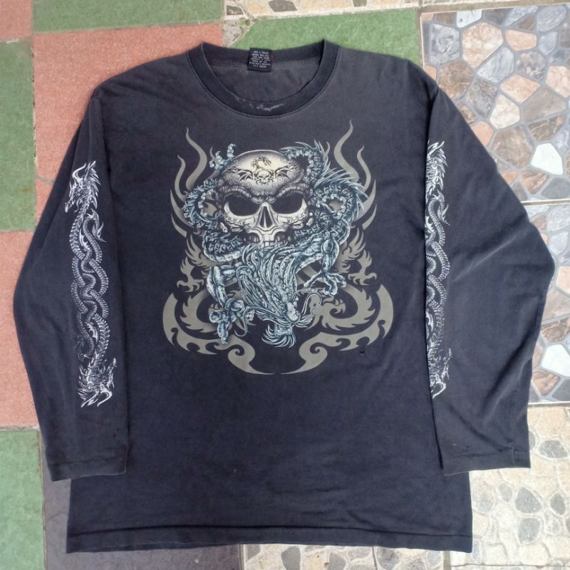 Vintage 90's ROCK EAGLE Long Sleeve Glow In The Dark