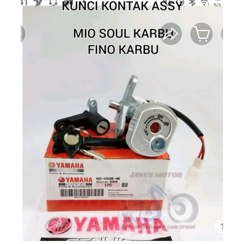kunci kontak mio soul karbu