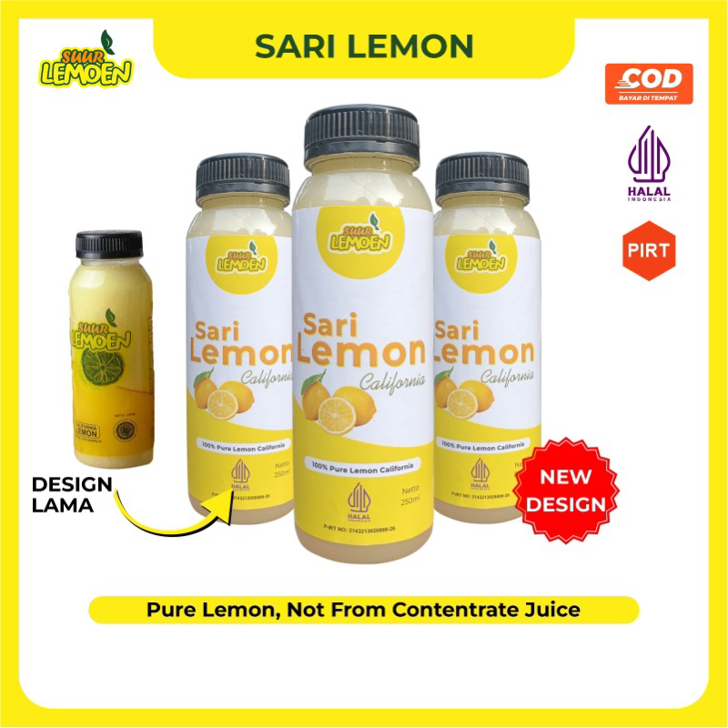 Suur Lemoen Fresh Sari Lemon Murni Untuk Diet 100% Minuman Air Lemon Premium 250ml