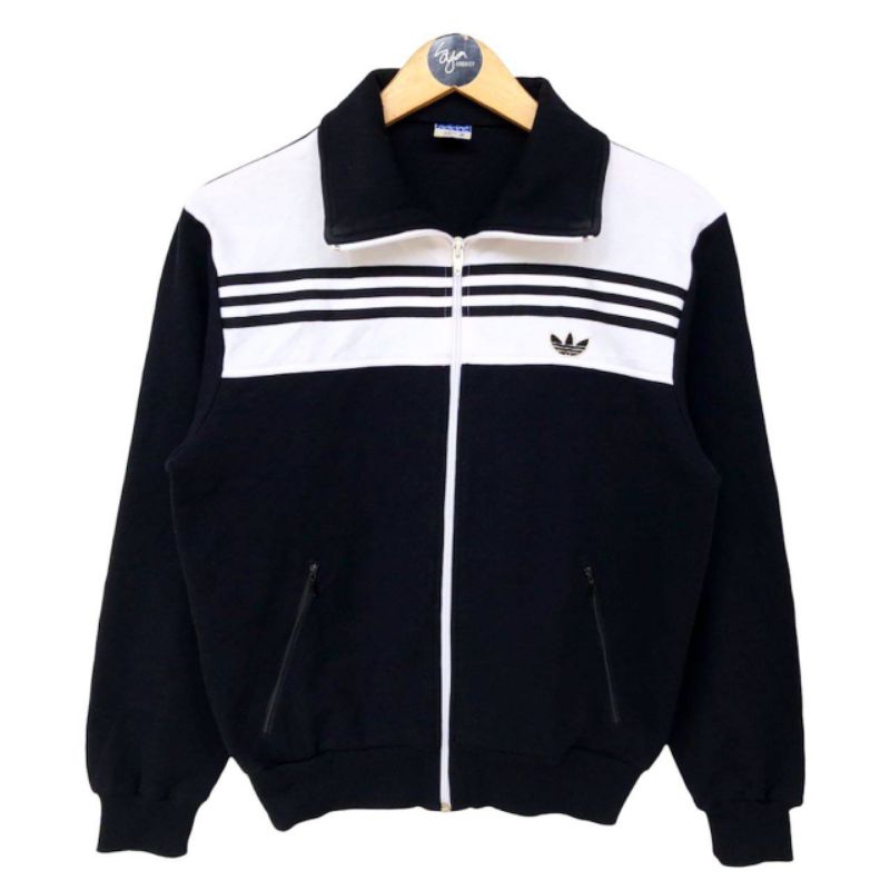 tracktop adidas vintage black white