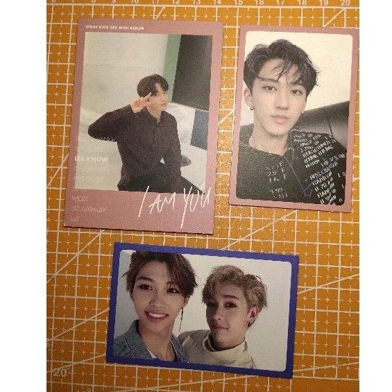 Photocard Stray Kids Lee Know Polaroid, Changbin Pink Border, Unit Bangchan Felix I Am YOU