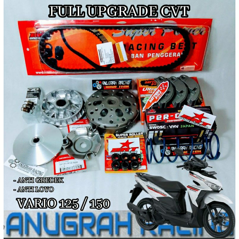 FULL UPGRADE CVT KIRIAN ANTI GREDEK ANTI LOYO LEBIH RESPONSIP HONDA VARIO 125 VARIO 150 OLD NEW VARI