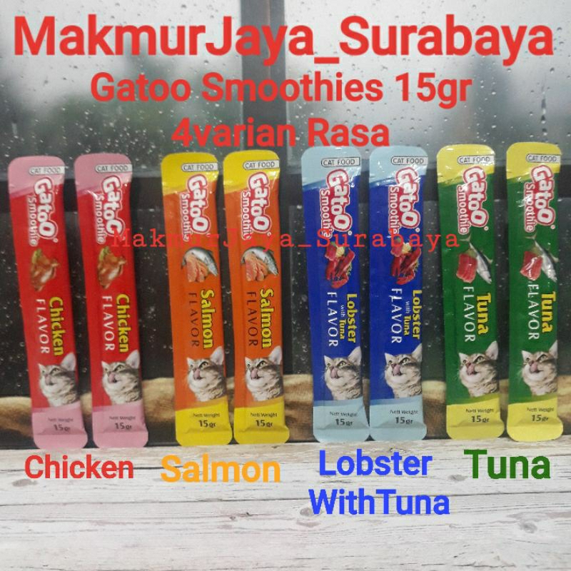 GATOO SMOOTHIES Treats 15gr Kucing Snack Kucing vitamin kucing Murah Gato seperti Meo