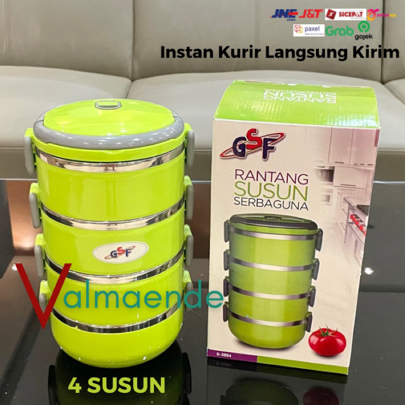 Rantang Susun Serbaguna Rantang 4 Susun GSF 3004 Lunch Box Susun Q2 603 Set Stainless Tepak Makan