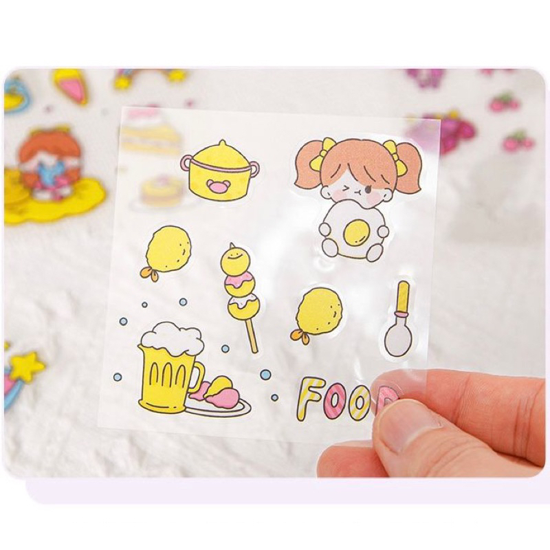 STIKER 2D MOTIF KARTUN KOREA LUCU ISI 100 LEMBAR ANTI AIR / STICKER DEKORASI HANDBOOK SCRAPBOOK BINDER TUMBLER DIY JRW0164