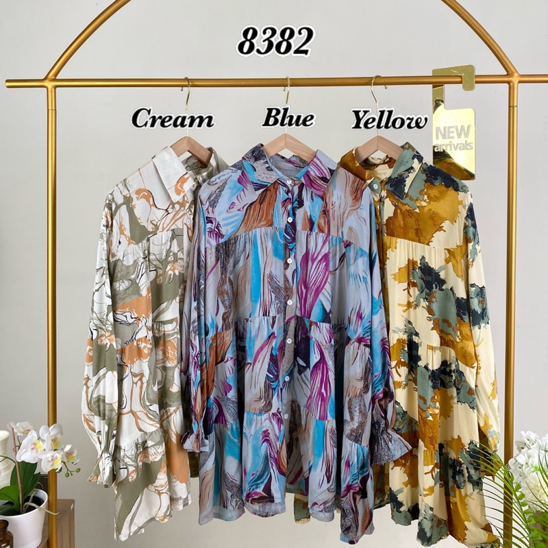 Tunik Katun Rayon Floral Baju Atasan Wanita