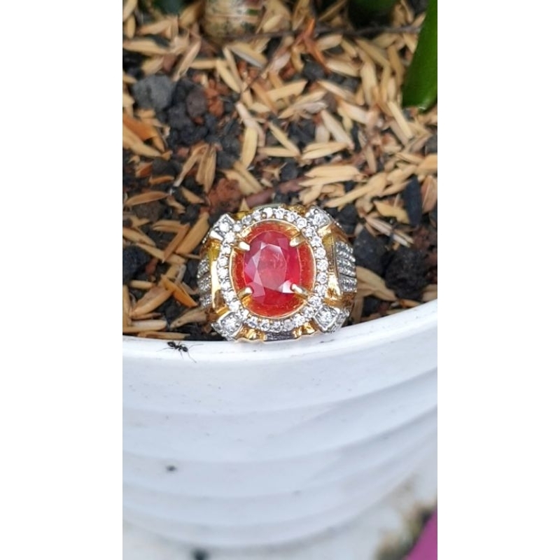 Natural orange sapphire songea, Tanzania