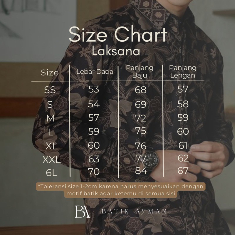 Batik Ayman - LAKSANA | Kemeja Batik Pria Katun Solo Halus