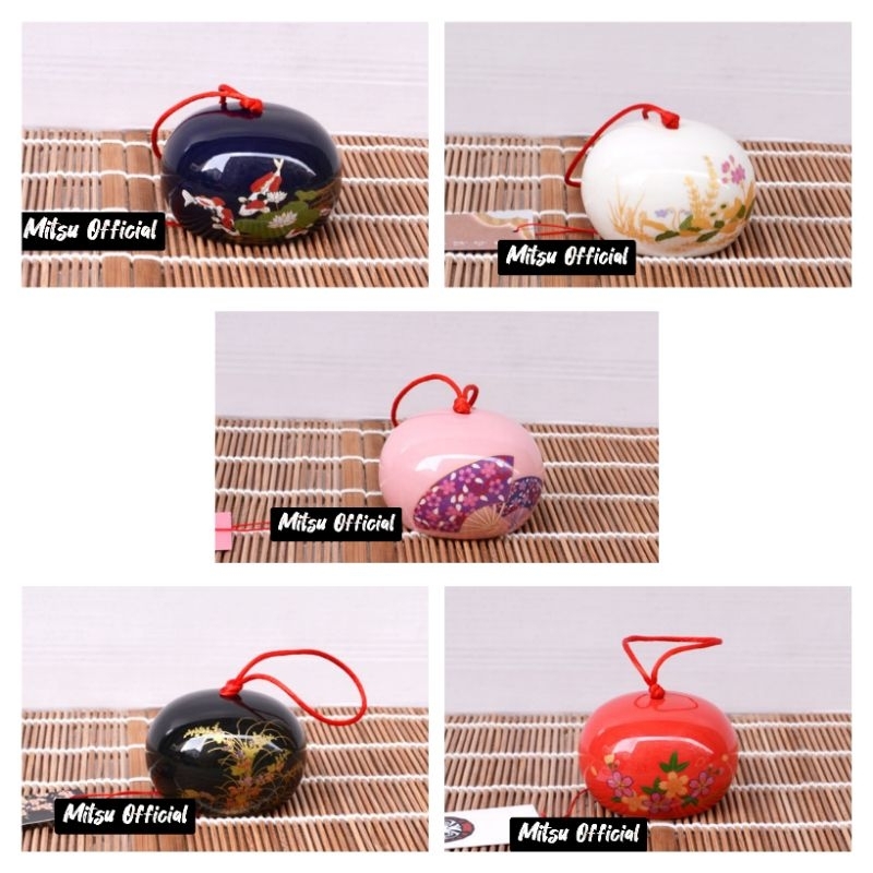 Lonceng angin keramik jepang porcelain japanese furin genta angin windbell windchime