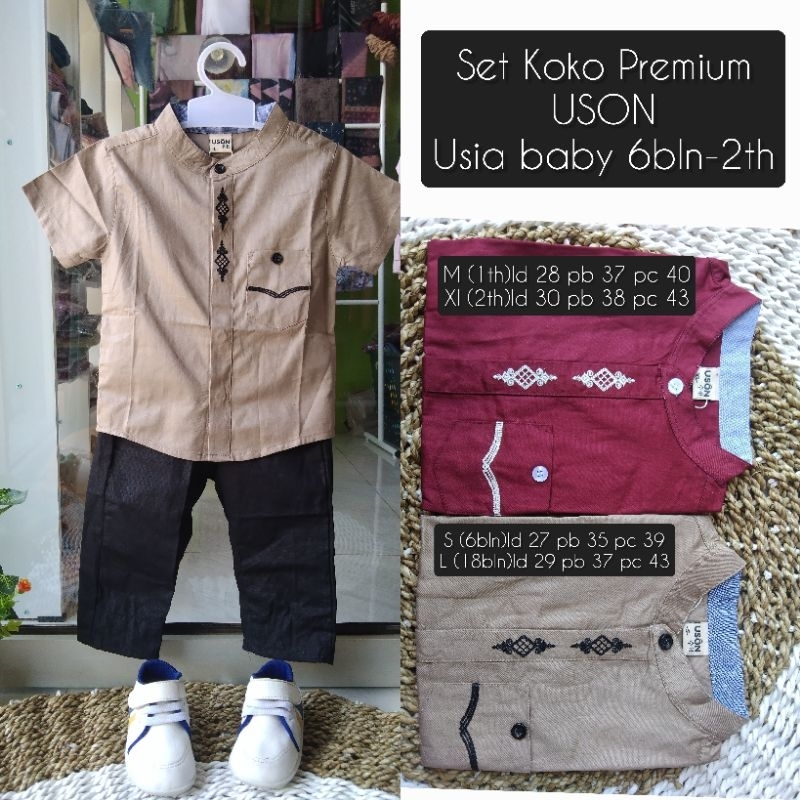 SET KOKO USON PREMIUM USIA BABY SMLXL