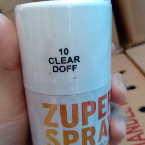 Pilok Pilox Zuper Spray Paint Warna P10 Clear Doff / Pernis Dop / Clear Tidak Mengkilap (150cc/150ml)