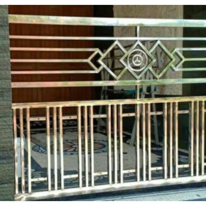 Pagar stainless steel hollow kotak minimalis