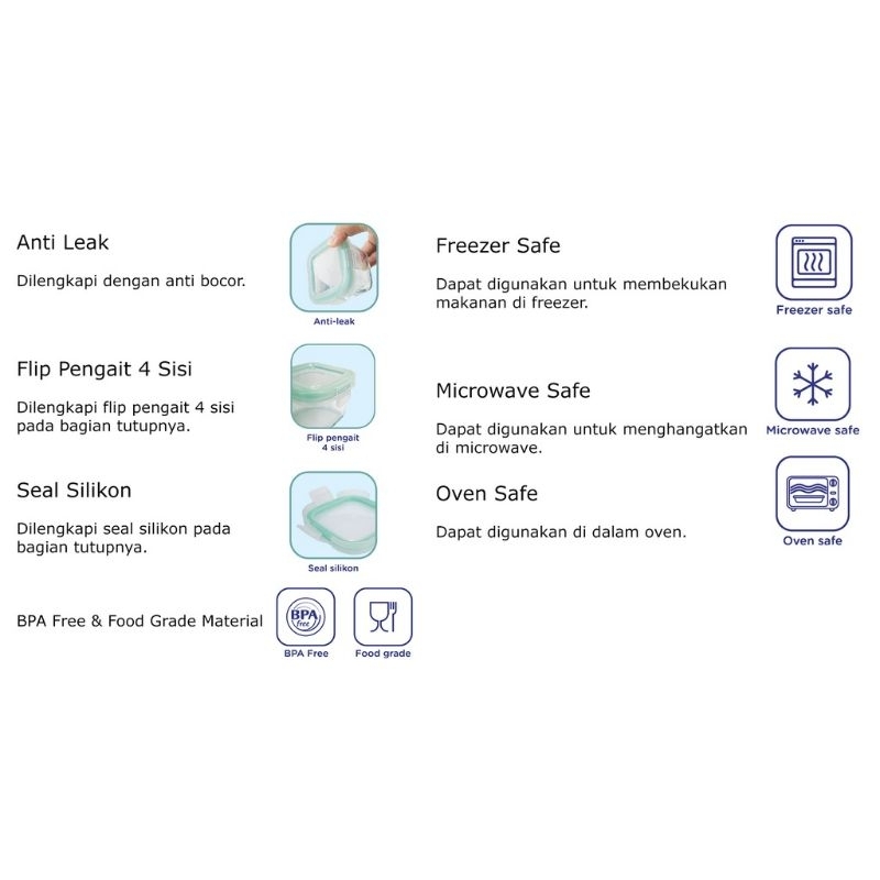 Baby Safe Food Glass Container 180ml 240ml FC006 FC008 kotak kaca