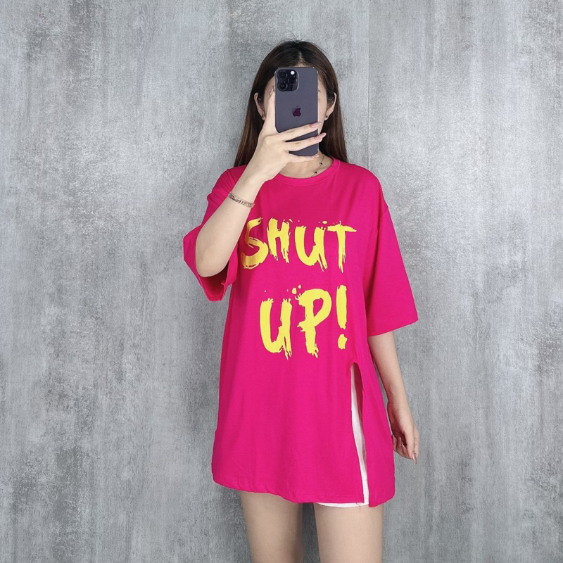 KAOS OVERSIZE JUMBO SHUT UP | kaos wanita jumbo oversize xxl