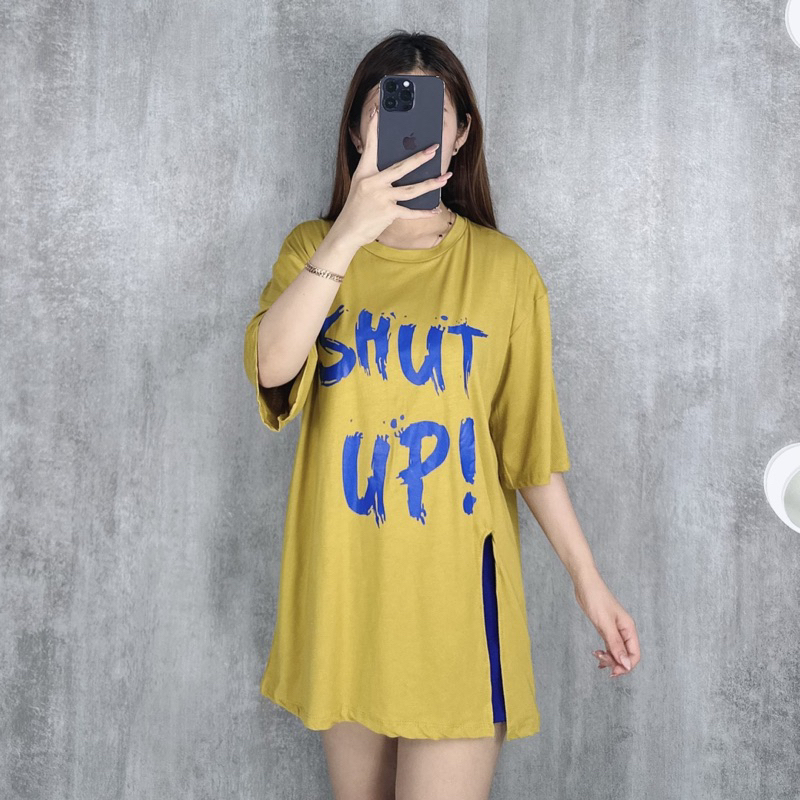 KAOS OVERSIZE JUMBO SHUT UP | kaos wanita jumbo oversize xxl