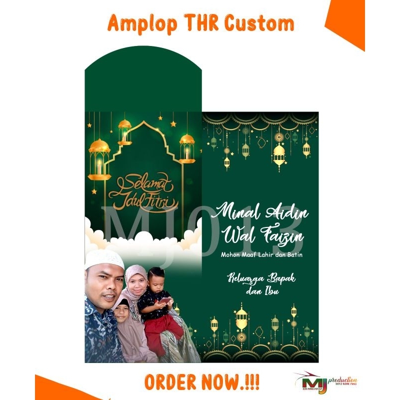 amplop thr lebaran custom foto sendiri