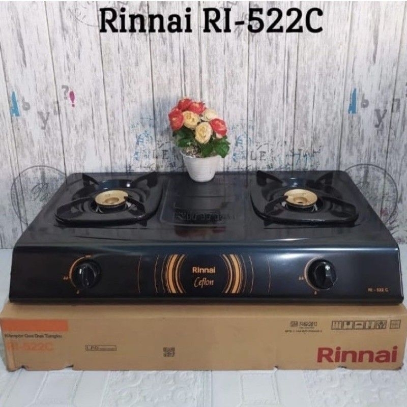 Kompor Rinnai 2 mata burner kuningan ( RI-522C)