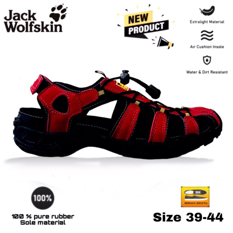 Sepatu Sandal Gunung Pria Jack Wolfskin Terbaru-Sendal Sepatu Kulit Pria Wanita-Sandal Slide-Sendal 
