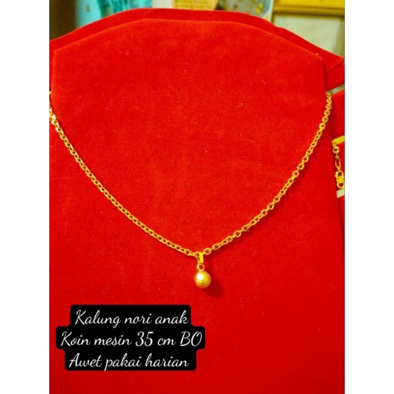 kalung anak nori koin mesin awet pakai harian wrn kuning24k