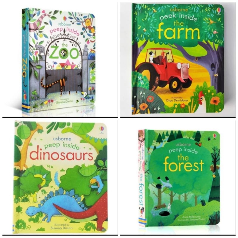 (BOARD BOOK) USBORNE PEEP INSIDE SERIES (CHINA PRINTED) BEST SELLER USBORNE BOOKS