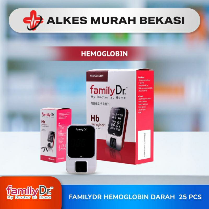 FAMILY DR Alat Cek HEMOGLOBIN + Strip 25pcs