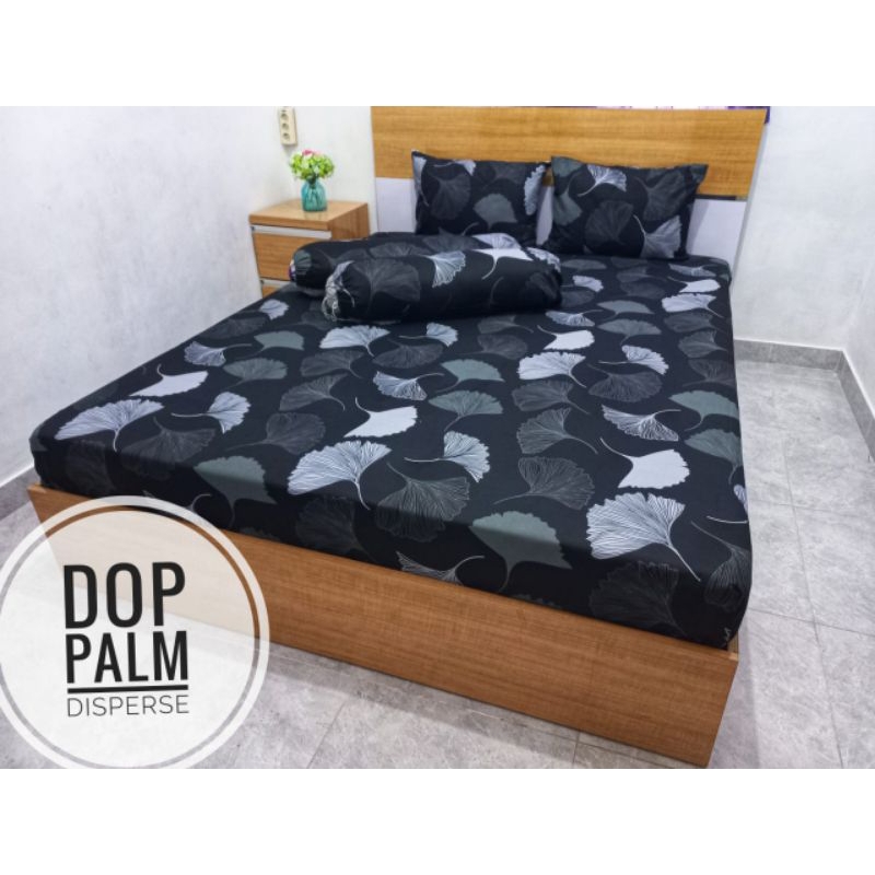 SPREI 160x200 SPREI HOMEMADE POLOS dan MOTIF KARAKTER Size 160X200 Set Sarung Bantal Guling Katun Adem Tidak Luntur esthetic kotak hitam black square monochrome