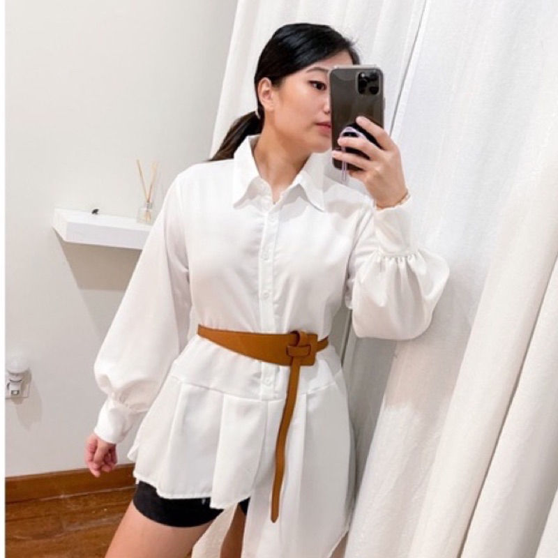 HOPYLOVY Belt Wanita Knotted Waist Ikat Pinggang Wanita Silang Simple Wide Lilit Leilani