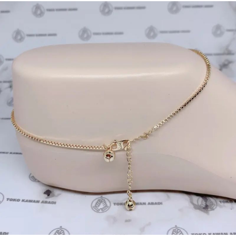 gelang kaki titanium asli berlapis emas dewasa dan remaja terbaru