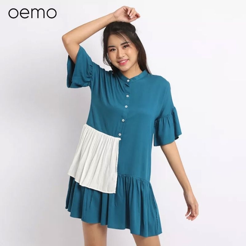 SALE OEMO Rayon Calf Length Dress