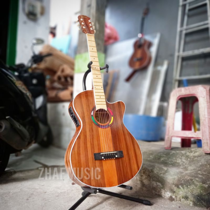 Gitar Akustik Elektrik Yamaha Fg225 Custom (Bonus Pik &amp; Batre)