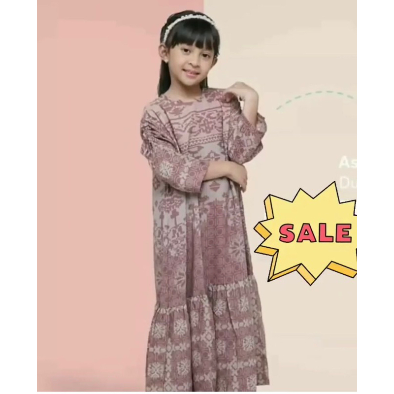 Gamis anak astia dress Luna Kids Ria Miranda NEW