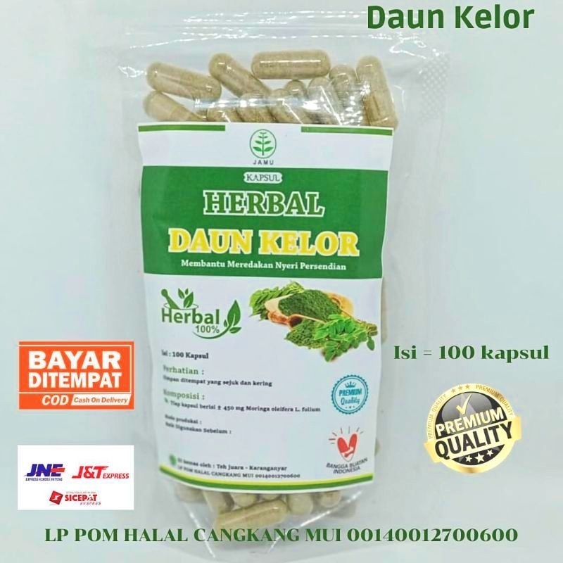 HERBA SEJUTA MANFAAT.. DAUN KELOR ISI 100 kapsul