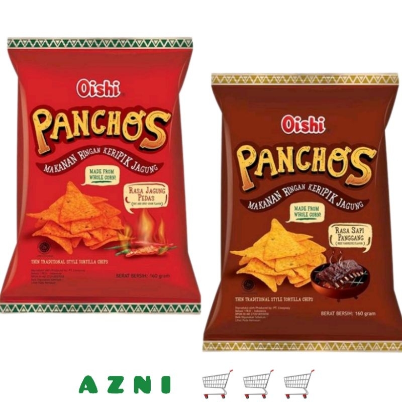 

Oishi Panchos Makanan Ringan 160gr - Rasa Jagung Pedas/ Sapi Panggang/ All Varian