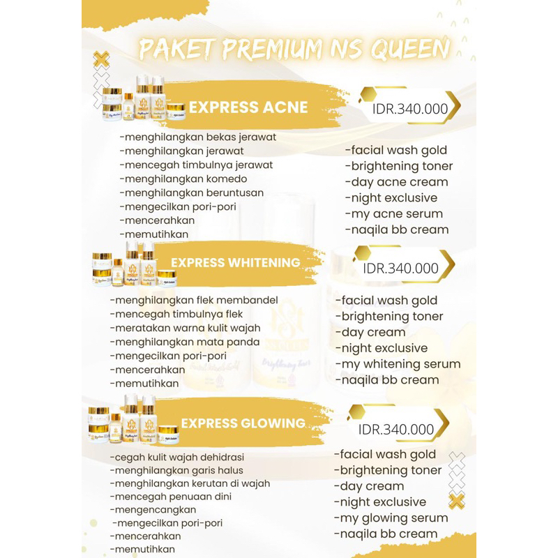 skincare ns queen / paket premium express ns queen