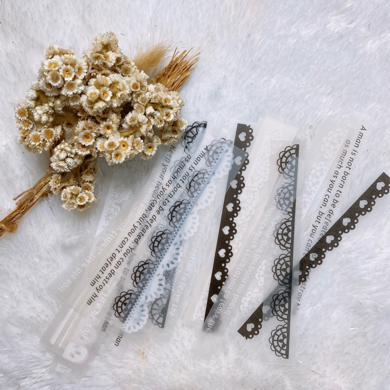 

Lace sticker and words